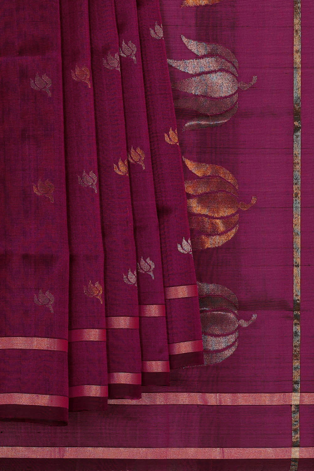 Image of Uppada Silk Wine Red Saree